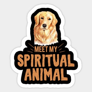 Meet my spiritual Animal Hund Sticker